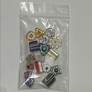 Mixed Furnace Glass Cane Beads, Assorted Shapes, Colors & Sizes, 8mm-14mm approx